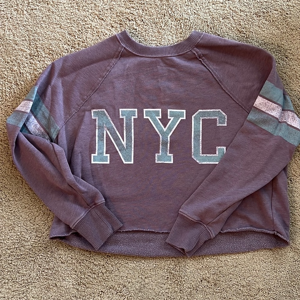 Aerie cutoff NYC sweatshirt